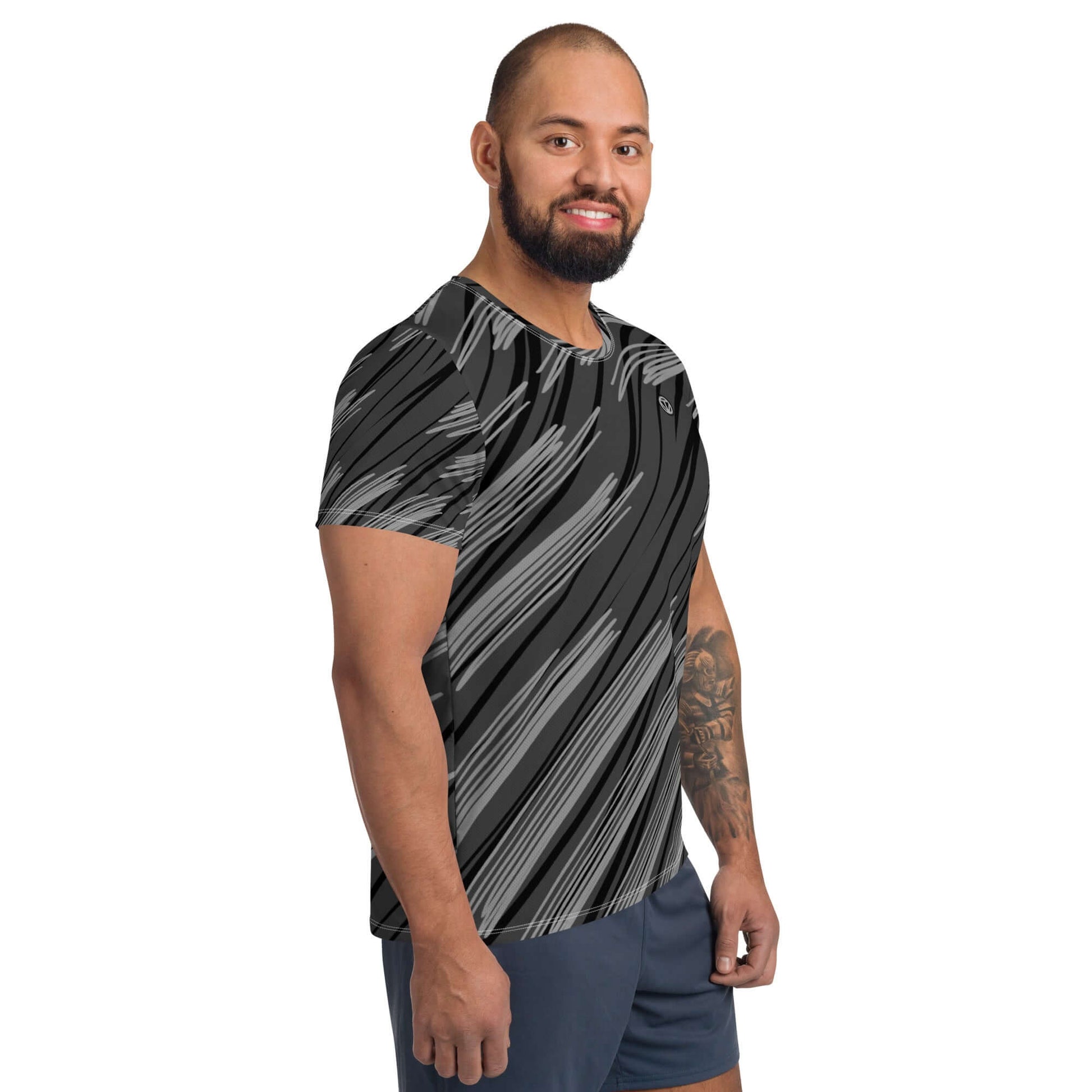 TIME OF VIBES - Men's Athletic T-shirt ABSTRACT - €45.00