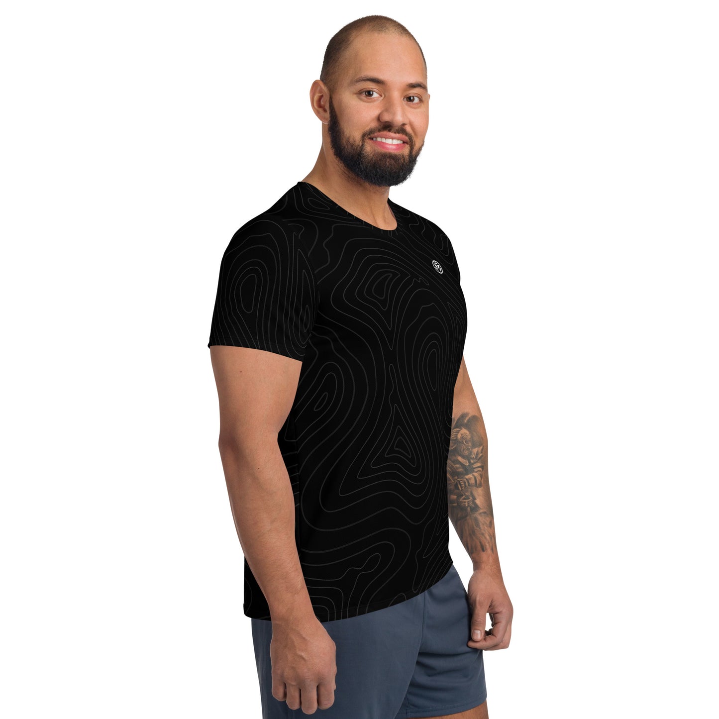 TIME OF VIBES - Men's Athletic T-shirt MOVE PUR (Black) - €45.00