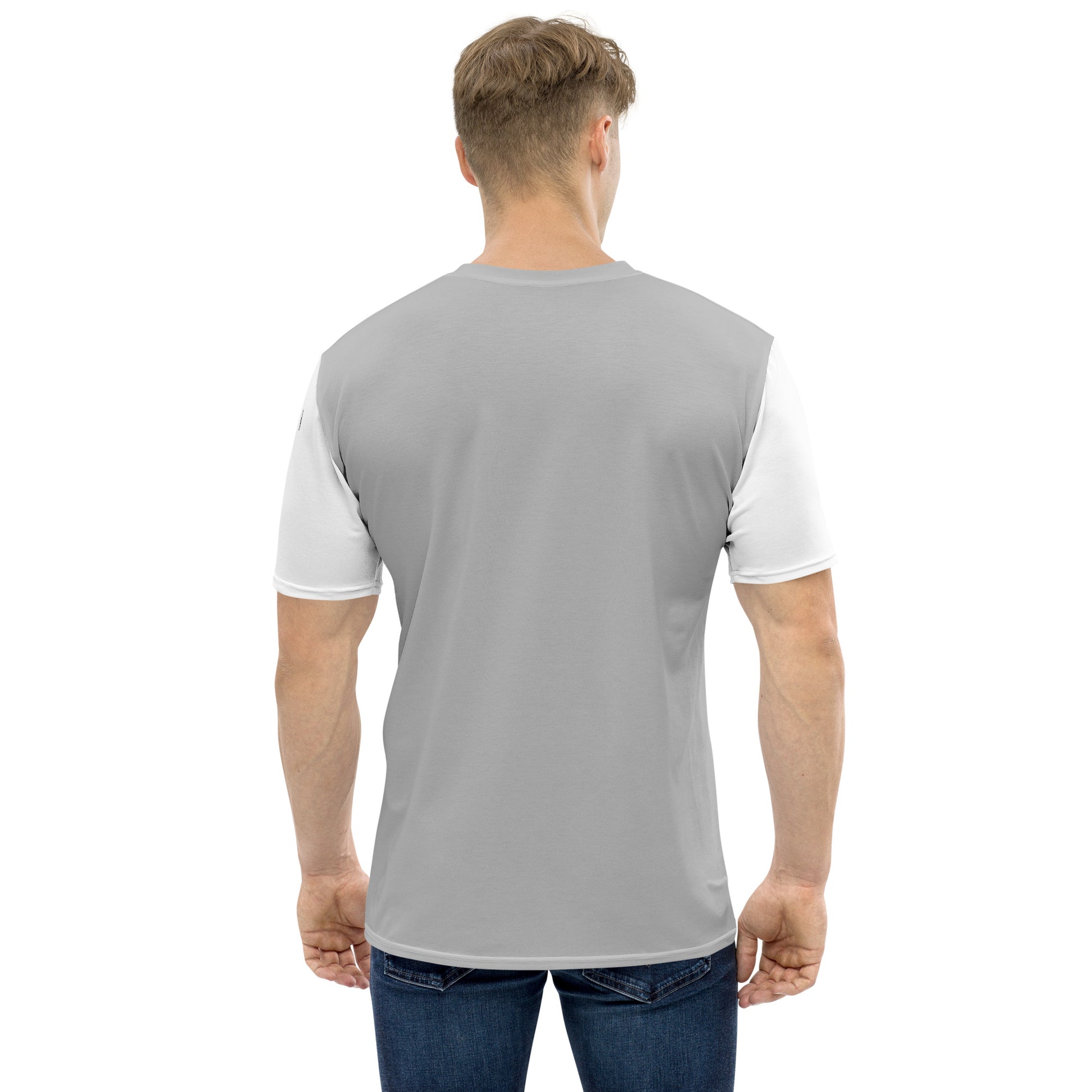 TIME OF VIBES - Premium Men's T-Shirt BASICO (White/Grey/Green) - €49.00