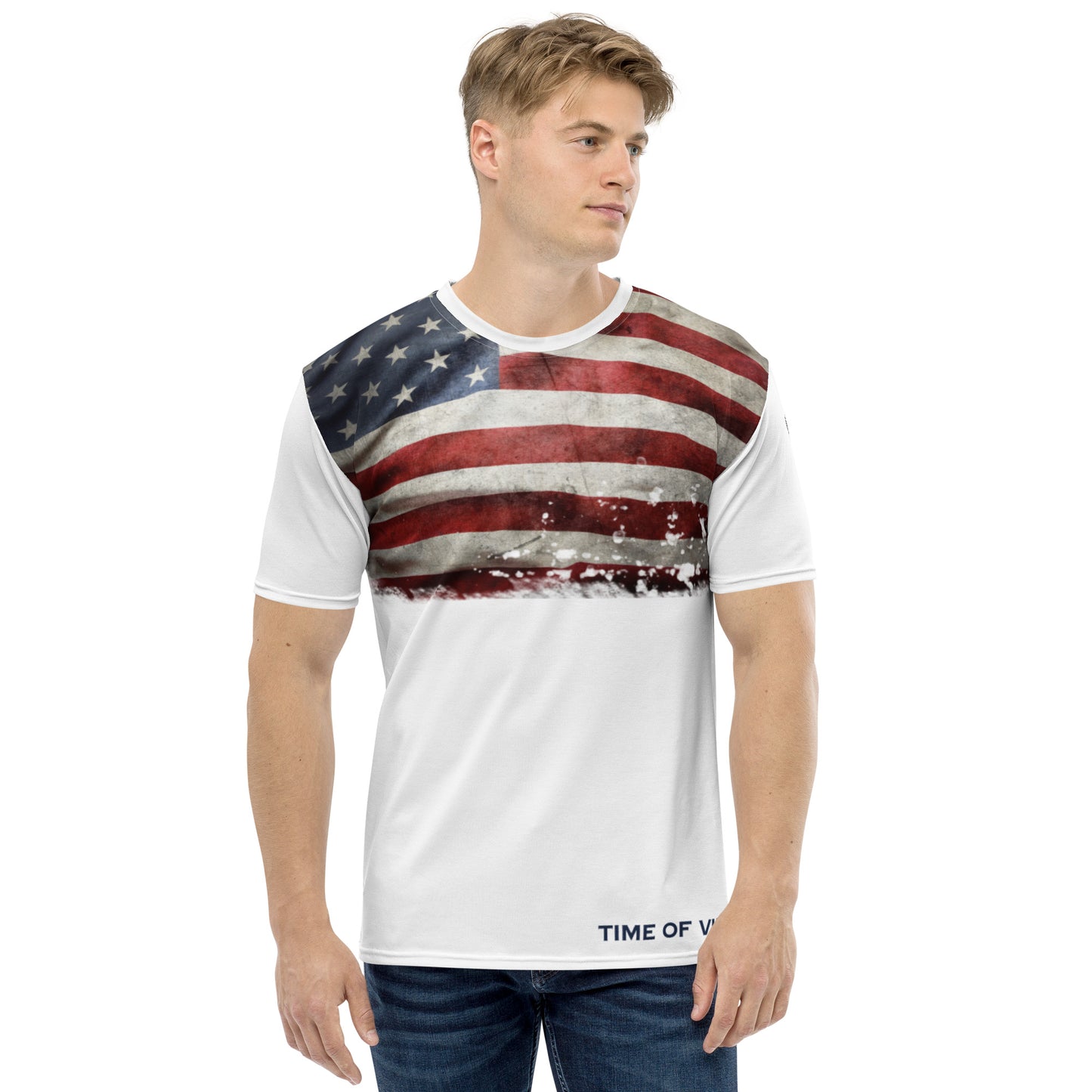 TIME OF VIBES - Premium Men's T-Shirt USA (White) - €49.00