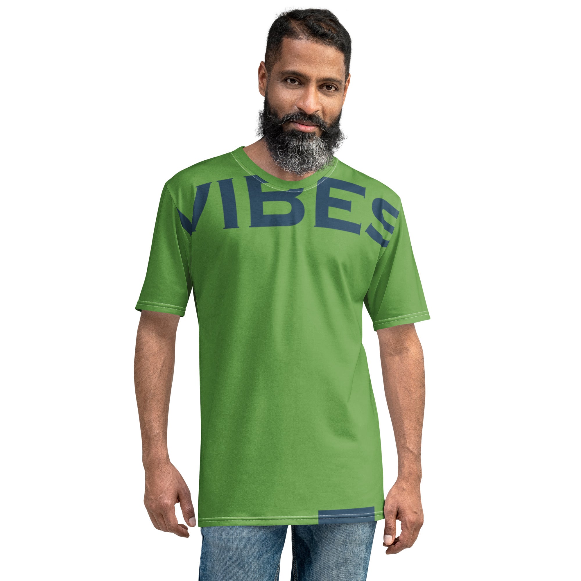 TIME OF VIBES TOV Herren Premium T-Shirt VIBES (Grün/Blau) - €49,00