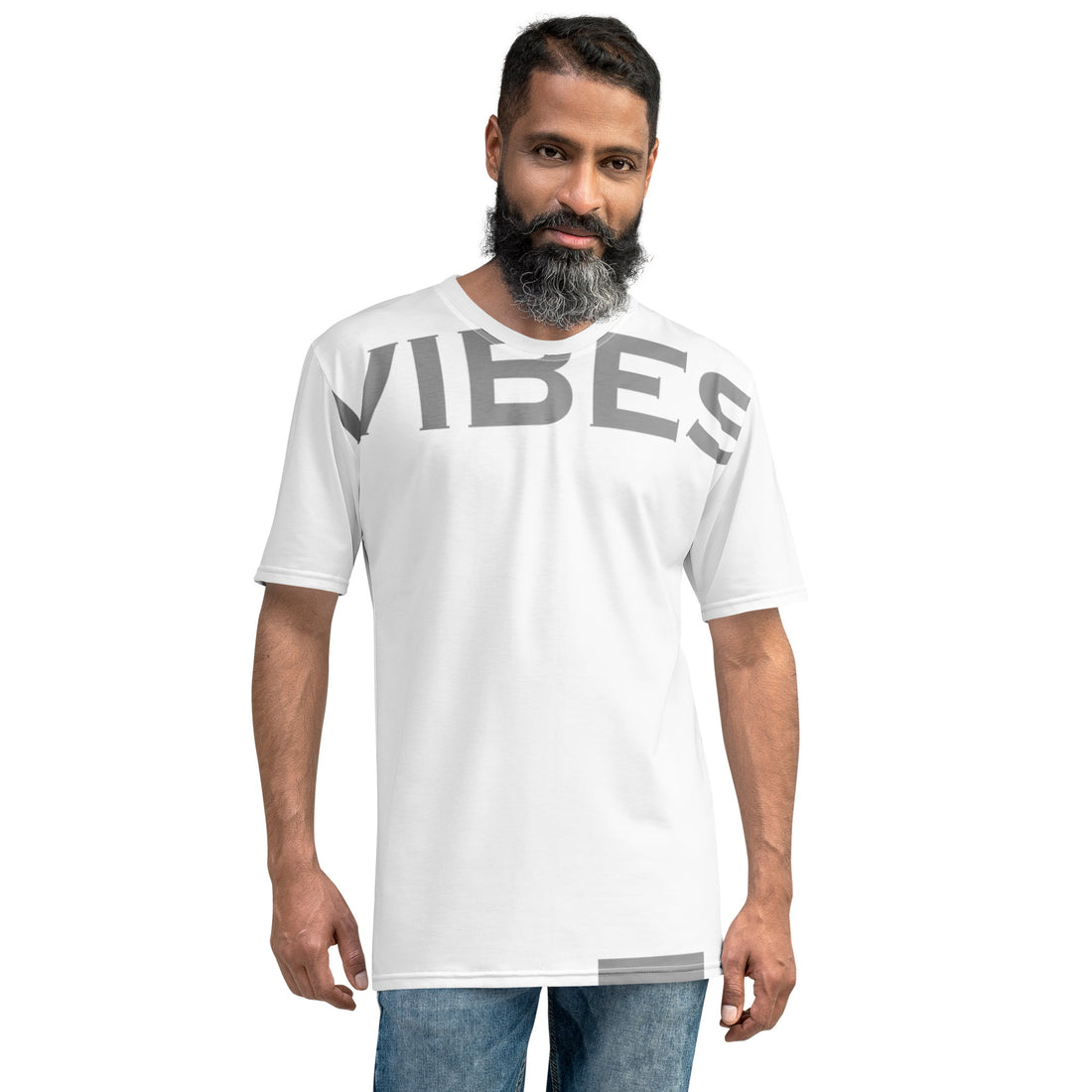 TIME OF VIBES TOV Herren Premium T-Shirt VIBES (Weiß/Grau) - €49,00
