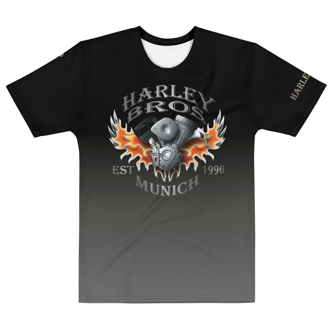 HARLEY BROS Herren Premium T-Shirt 23 (Schwarz/Grau) - Time Of Vibes