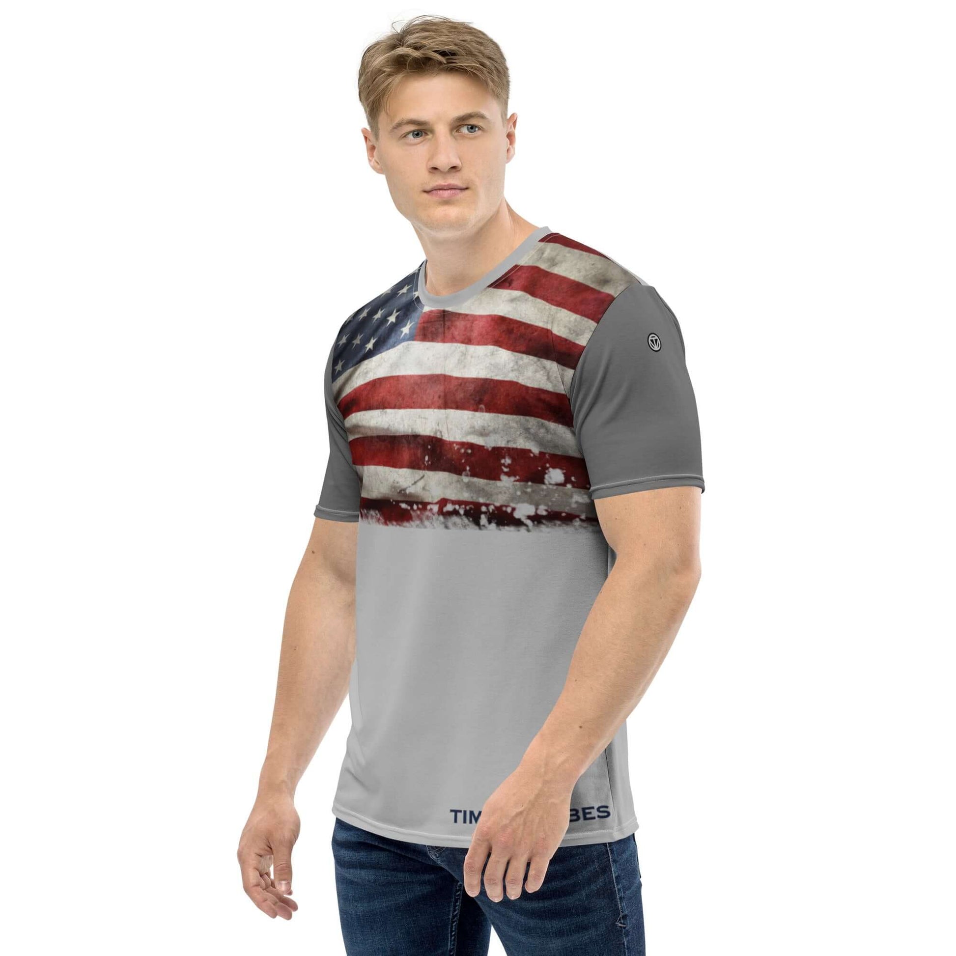 TIME OF VIBES - Premium Men's T-Shirt USA (Grey/Grey) - €49.00