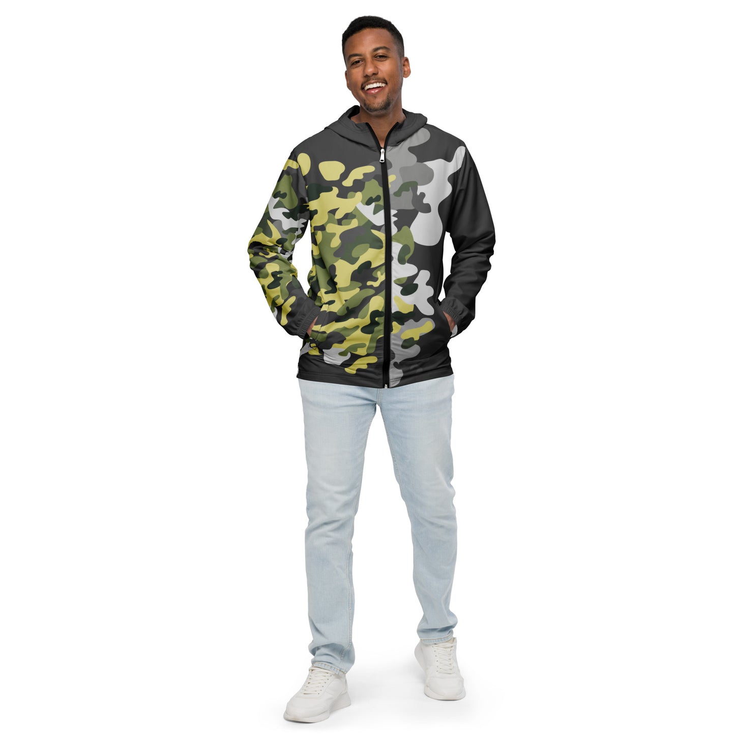 TIME OF VIBES - Men’s Windbreaker CAMOUFLAGE (Grey) - €99.00