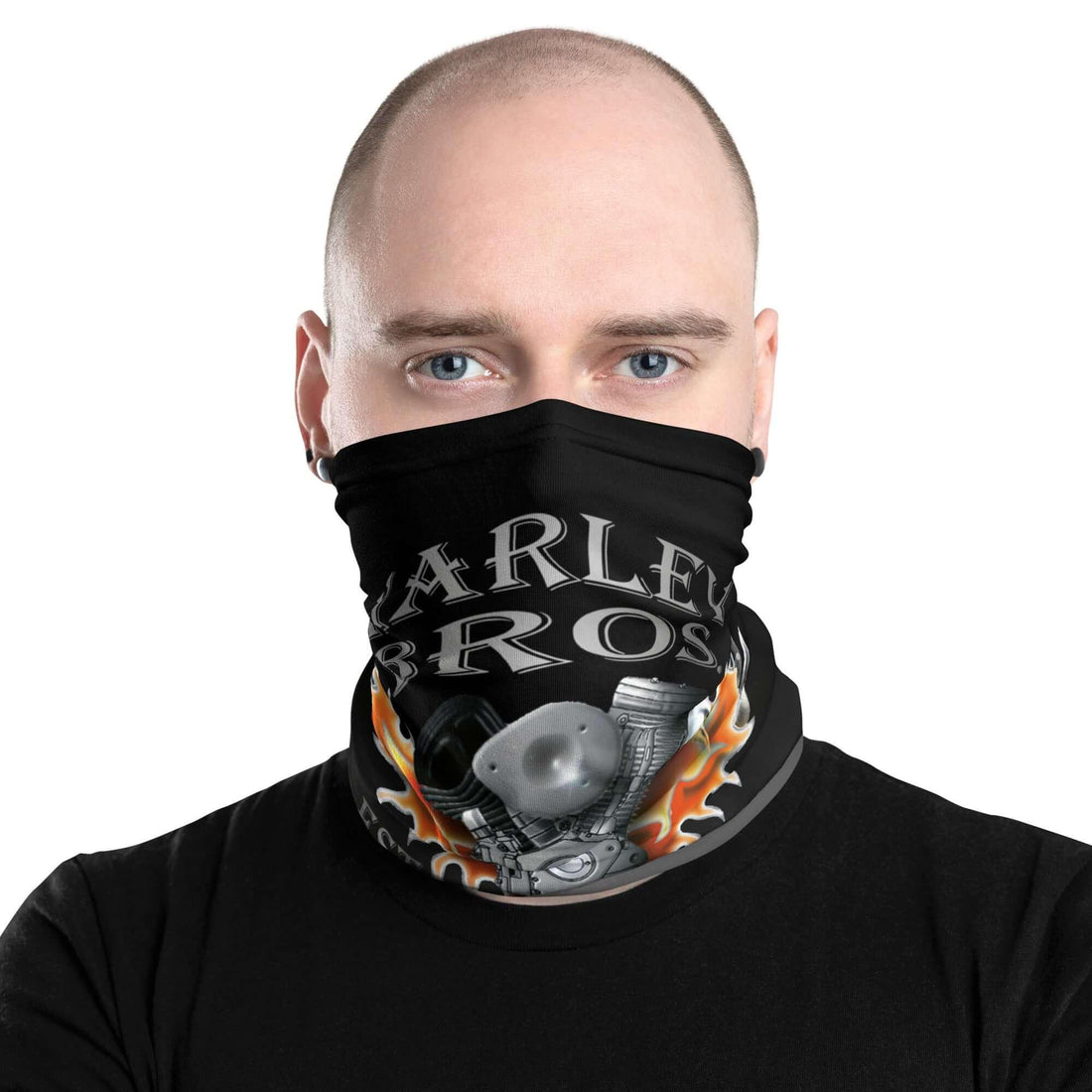 HARLEY BROS Bandana 23 (Schwarz/Grau) - Time Of Vibes