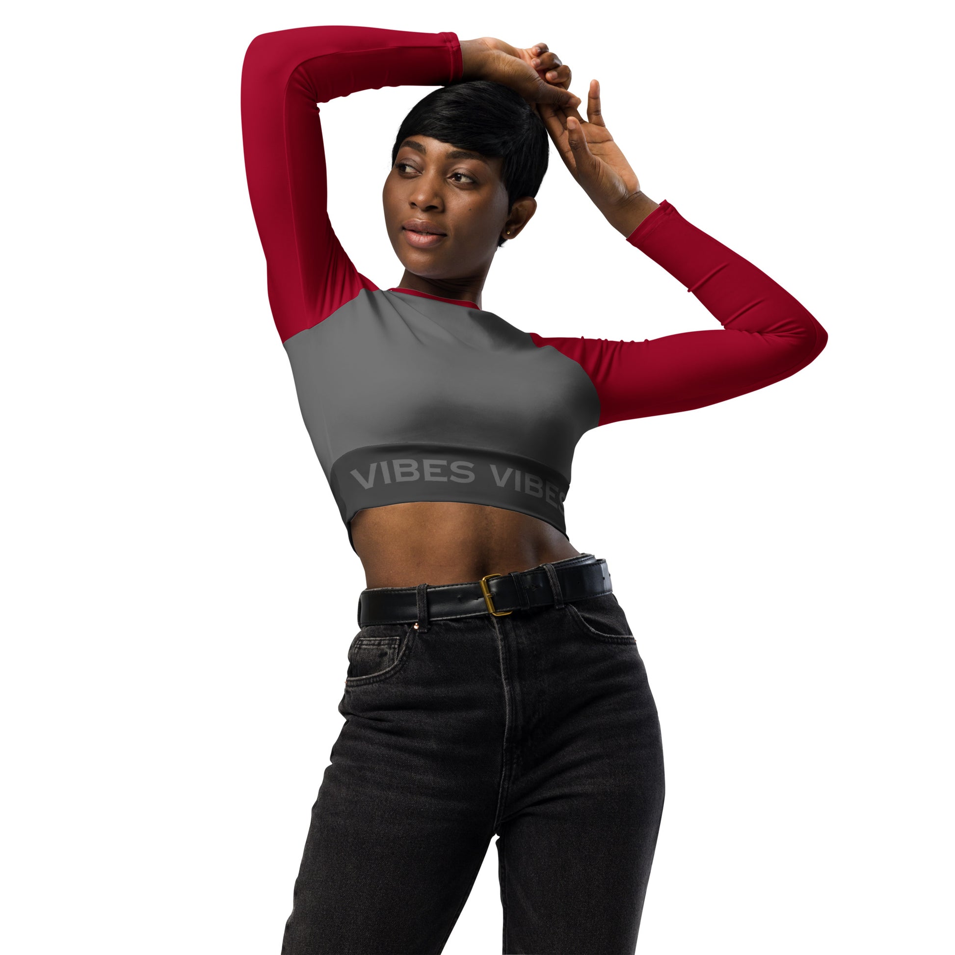 TIME OF VIBES - Recycled long-sleeve crop top MyVIBES - €69.00