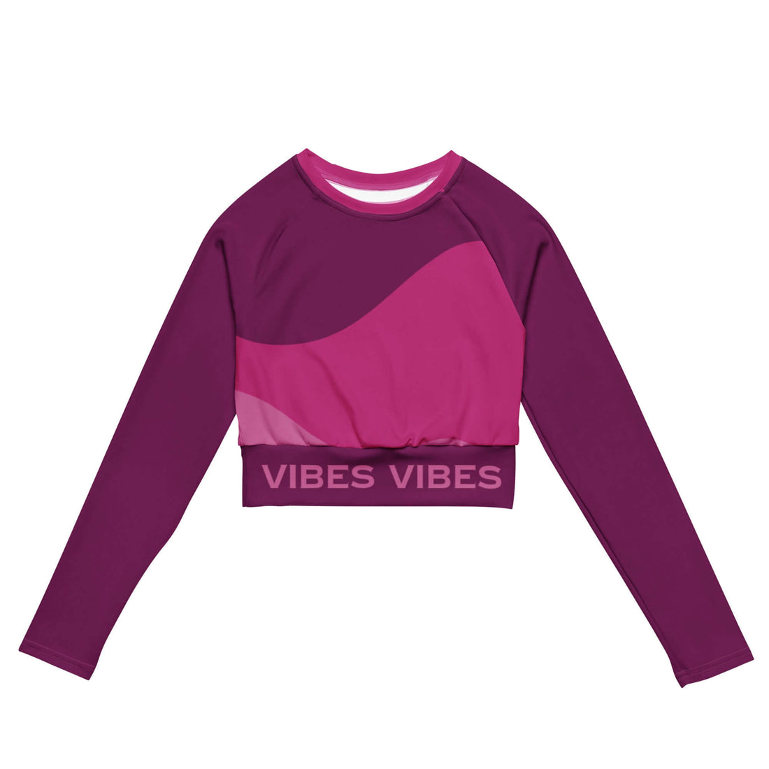 TIME OF VIBES Langarm Crop-Top ABSTRACT (Pink) - €54,00