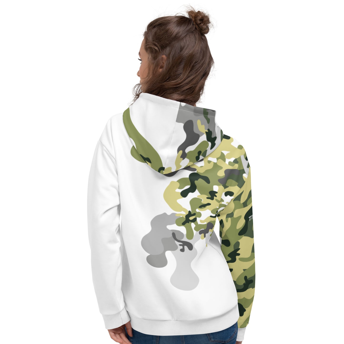 TIME OF VIBES - Premium Hoodie CAMOUFLAGE (White/Grey/Green) - €99.00