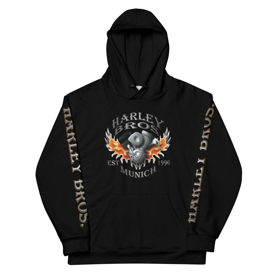 HARLEY BROS Premium Kapuzenpullover 23 (Schwarz) - Time Of Vibes