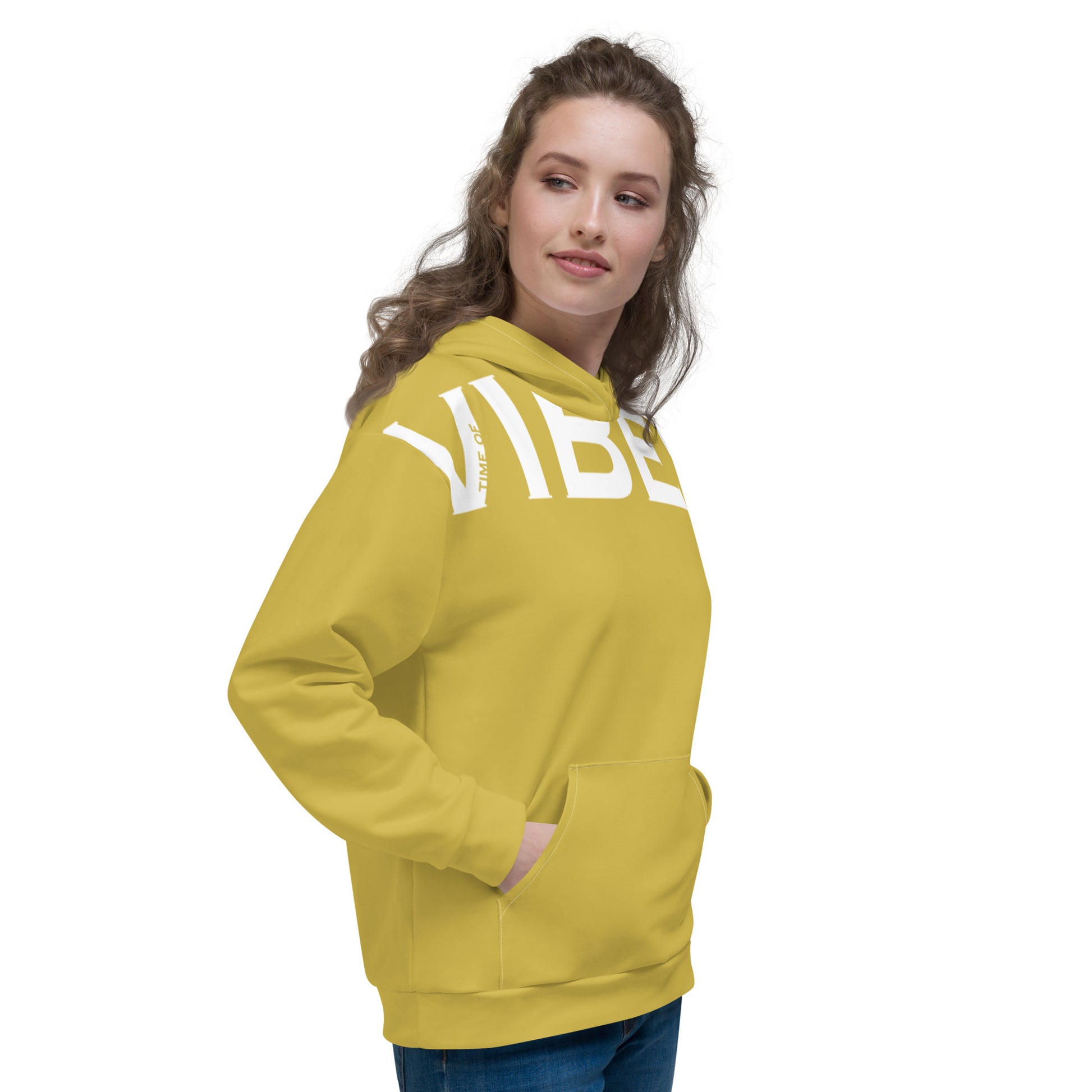 TIME OF VIBES - Premium Hoodie VIBES (Gold/White) - €99.00