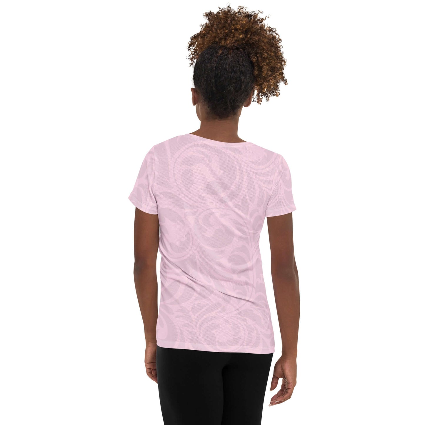TIME OF VIBES - Women's Athletic T-shirt FLORAL (Pink) - €45.00