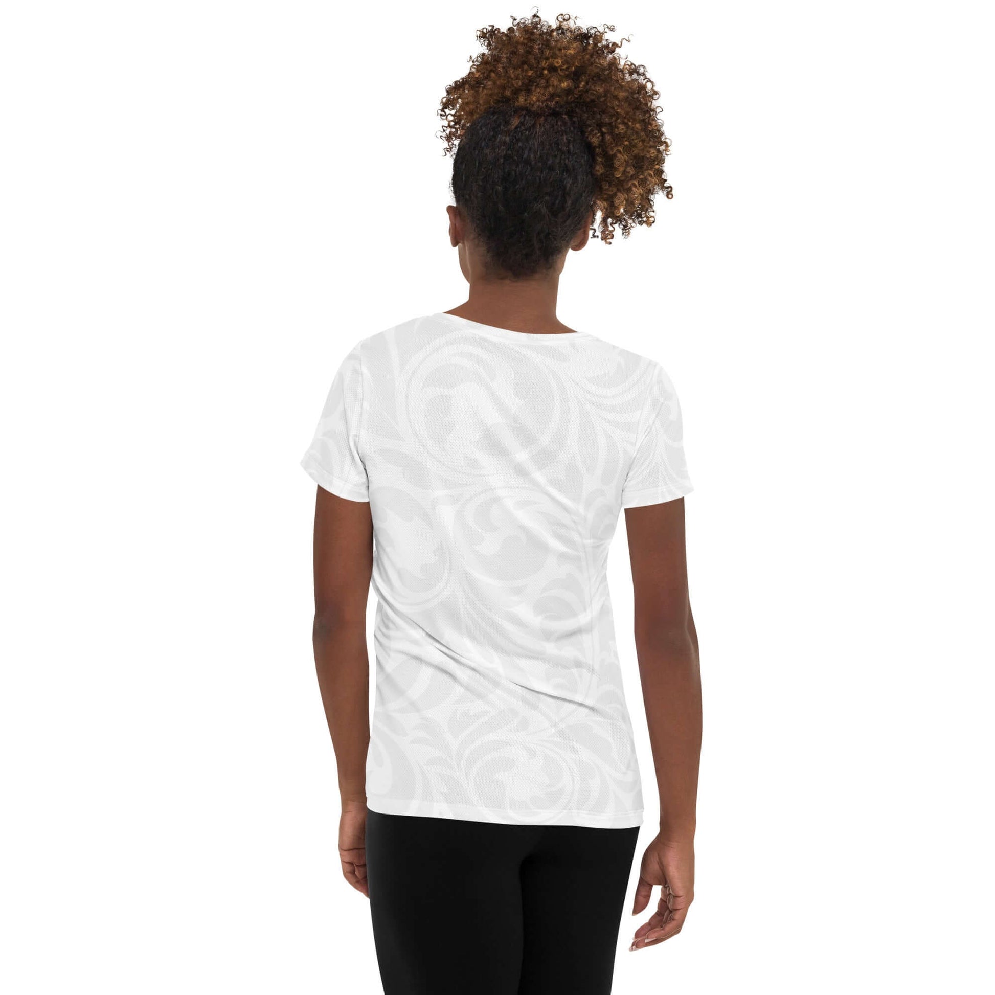 TIME OF VIBES - Women's Athletic T-shirt FLORAL (White) - €45.00