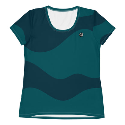 TIME OF VIBES TOV Damen Sport T-Shirt ABSTRACT (Blau) - €45,00