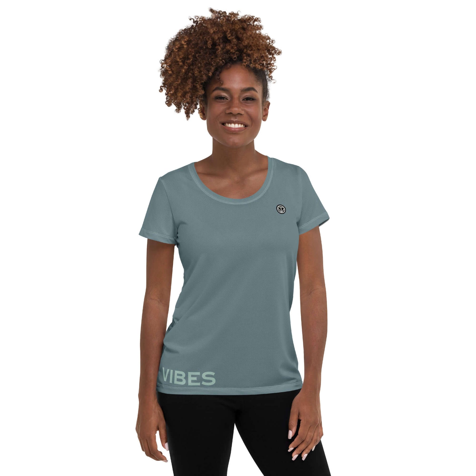 TIME OF VIBES - Women's Athletic T-shirt VIBES (Gothic Blue) - €45.00