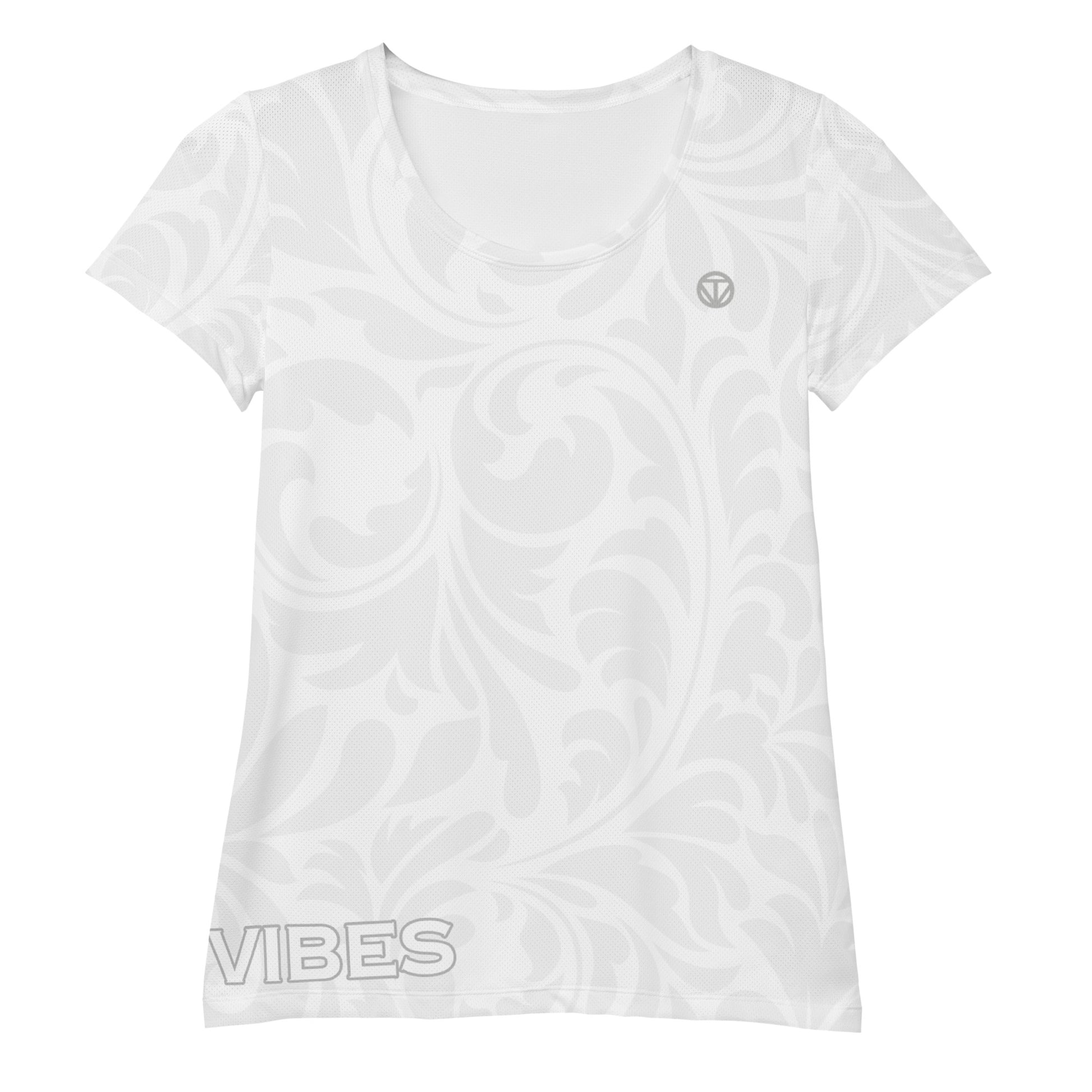 TIME OF VIBES - Women's Athletic T-shirt FLORAL (White) - €45.00