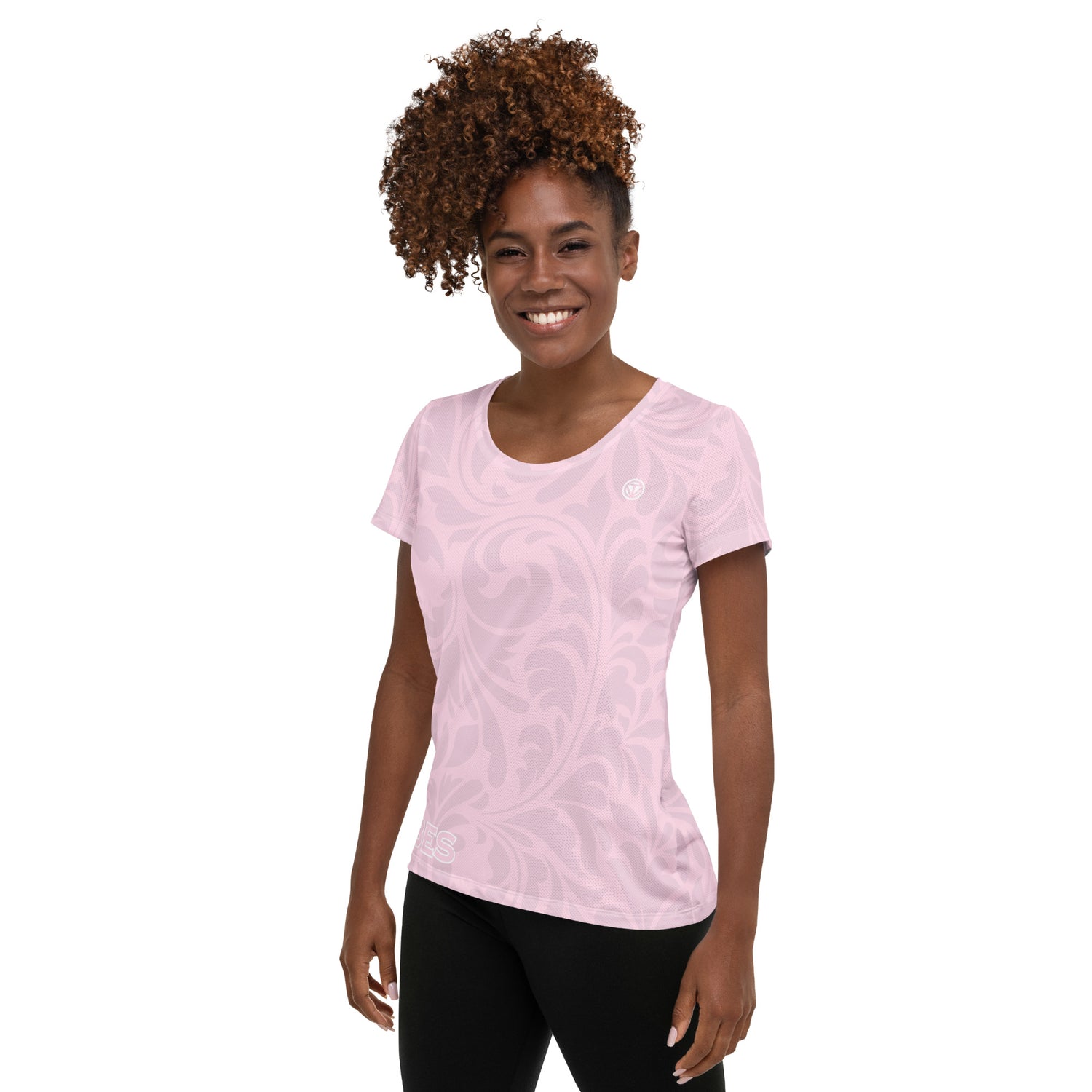 TIME OF VIBES TOV Damen Sport T-Shirt FLORAL (Pink) - €45,00
