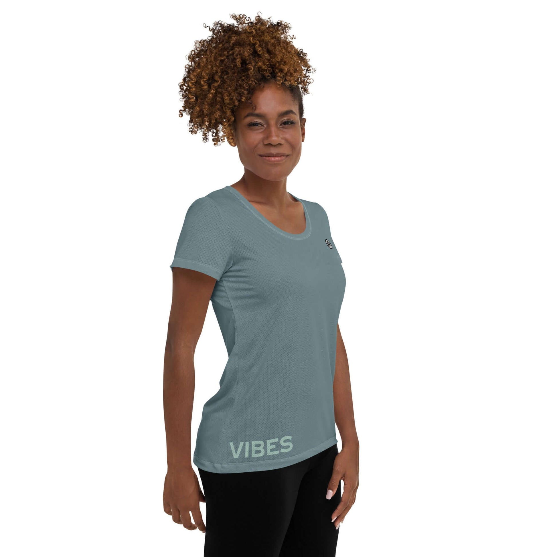 TIME OF VIBES - Women's Athletic T-shirt VIBES (Gothic Blue) - €45.00