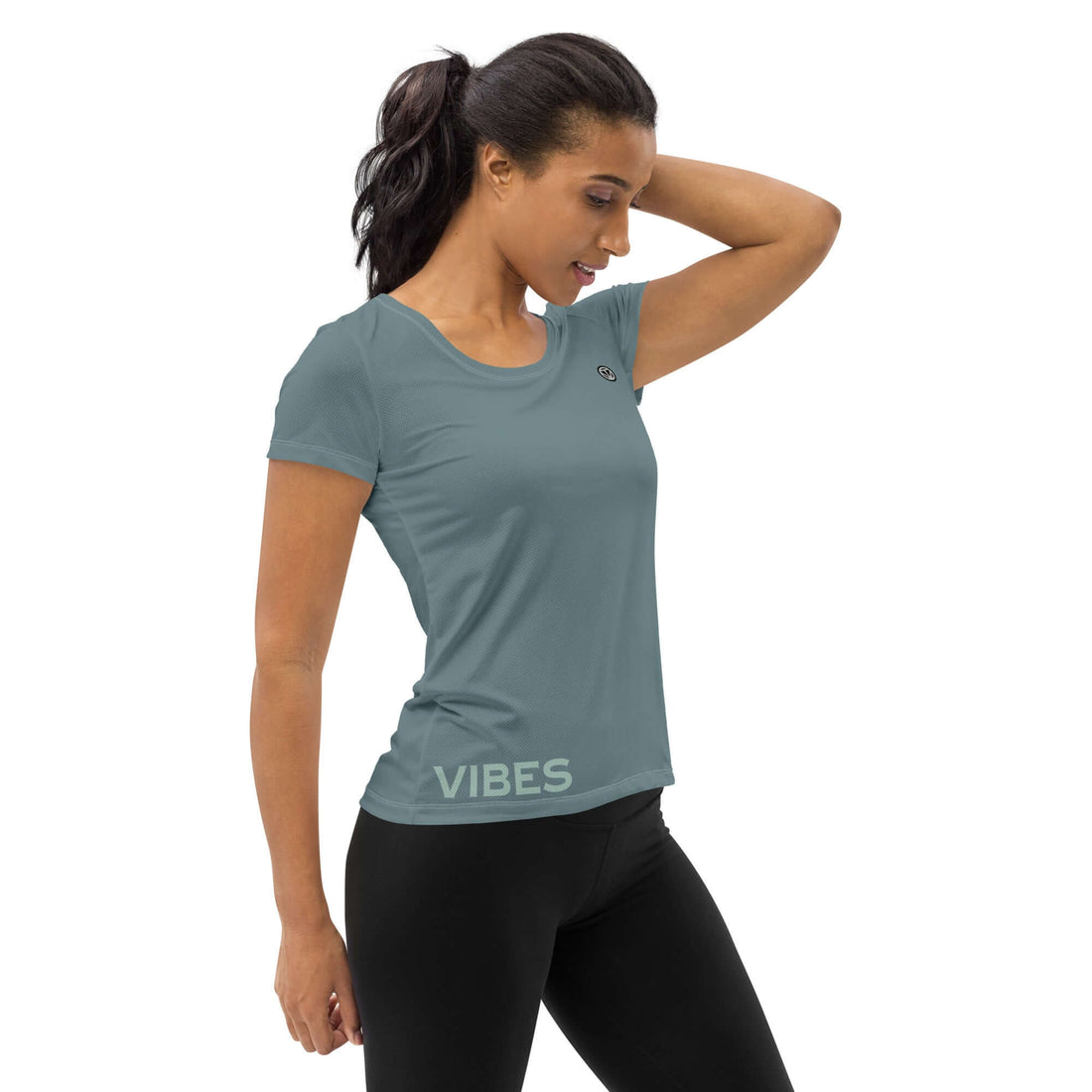 TIME OF VIBES TOV Damen Sport T-Shirt VIBES (Graublau) - €45,00