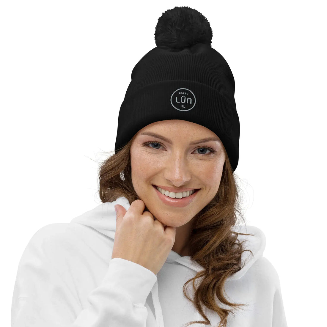 Bommel-Beanie LÜN (Schwarz)