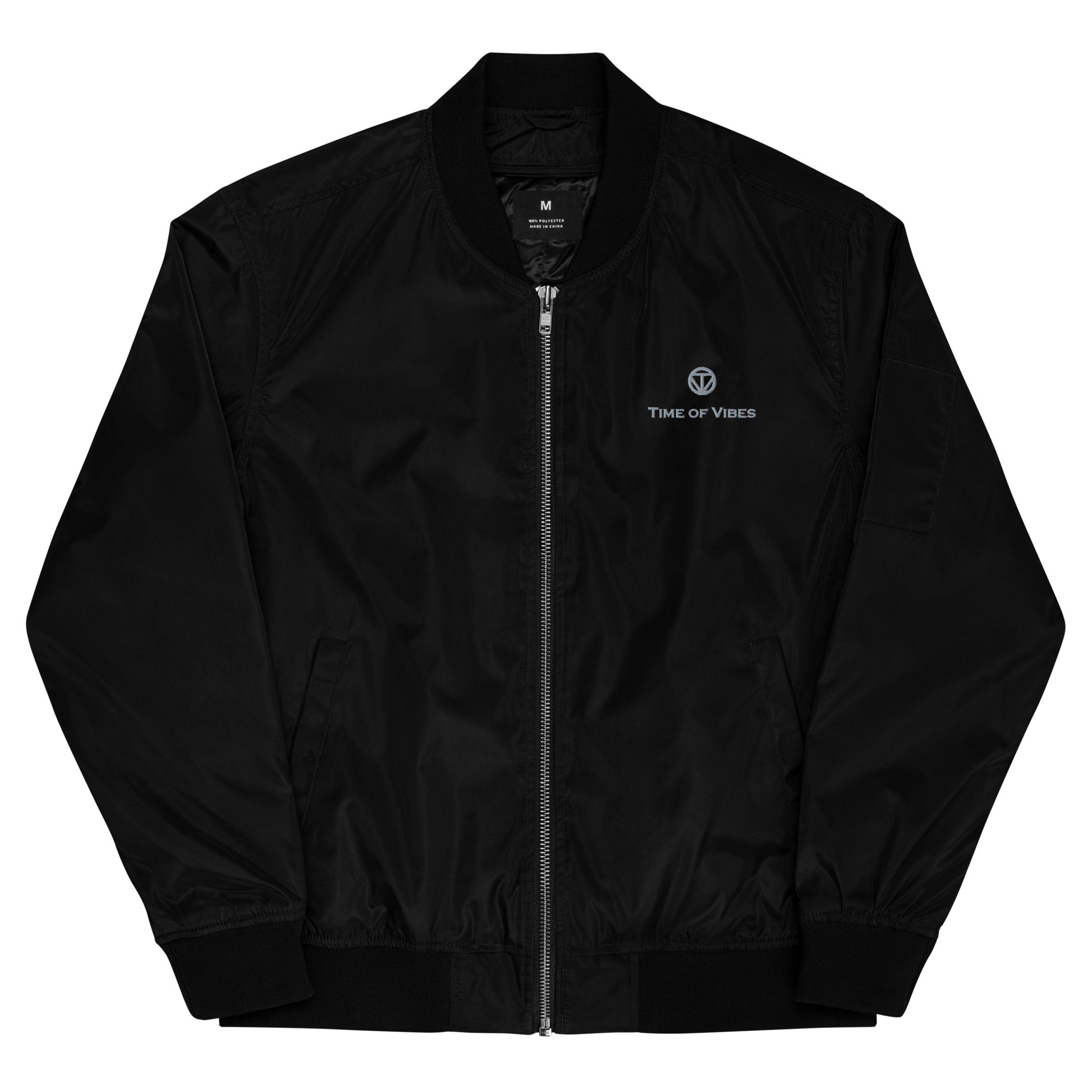 TIME OF VIBES - Premium recycled Blouson Jacket (Black) - €89.00