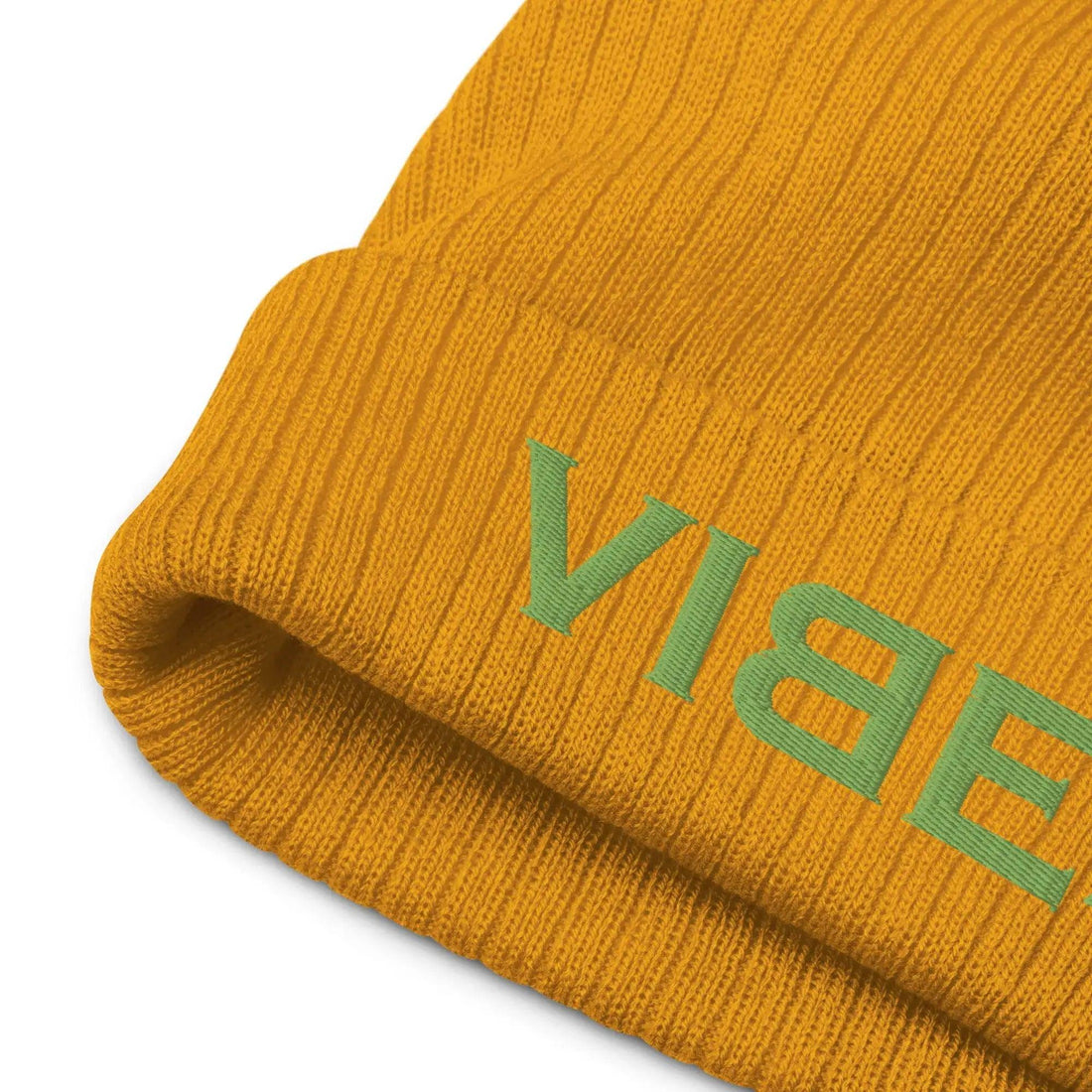 VIBES Beanie - Strickmütze Unisex (Orange/Grün) - Time Of Vibes