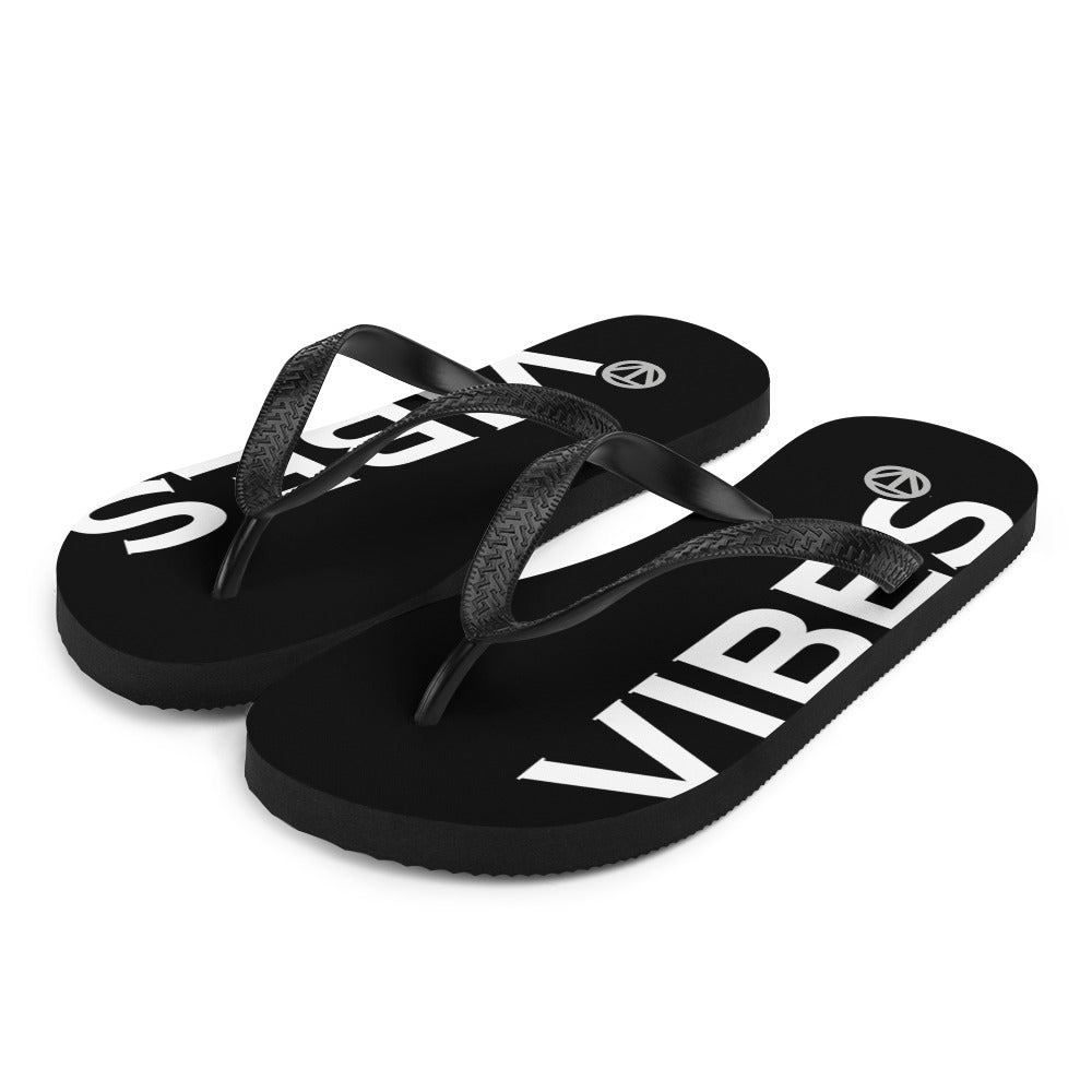 TIME OF VIBES - Flip-Flops VIBES (Black/White) - €25.00