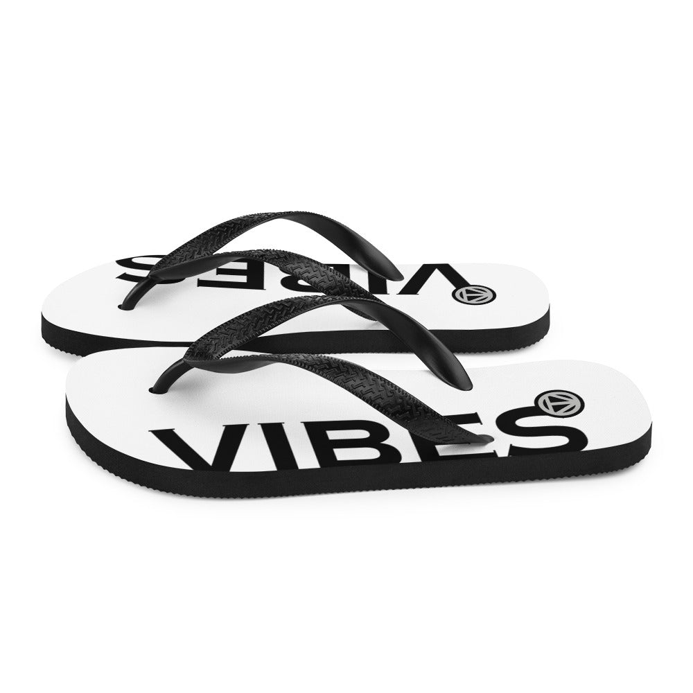 TIME OF VIBES - Flip-Flops VIBES (White/Black) - €25.00