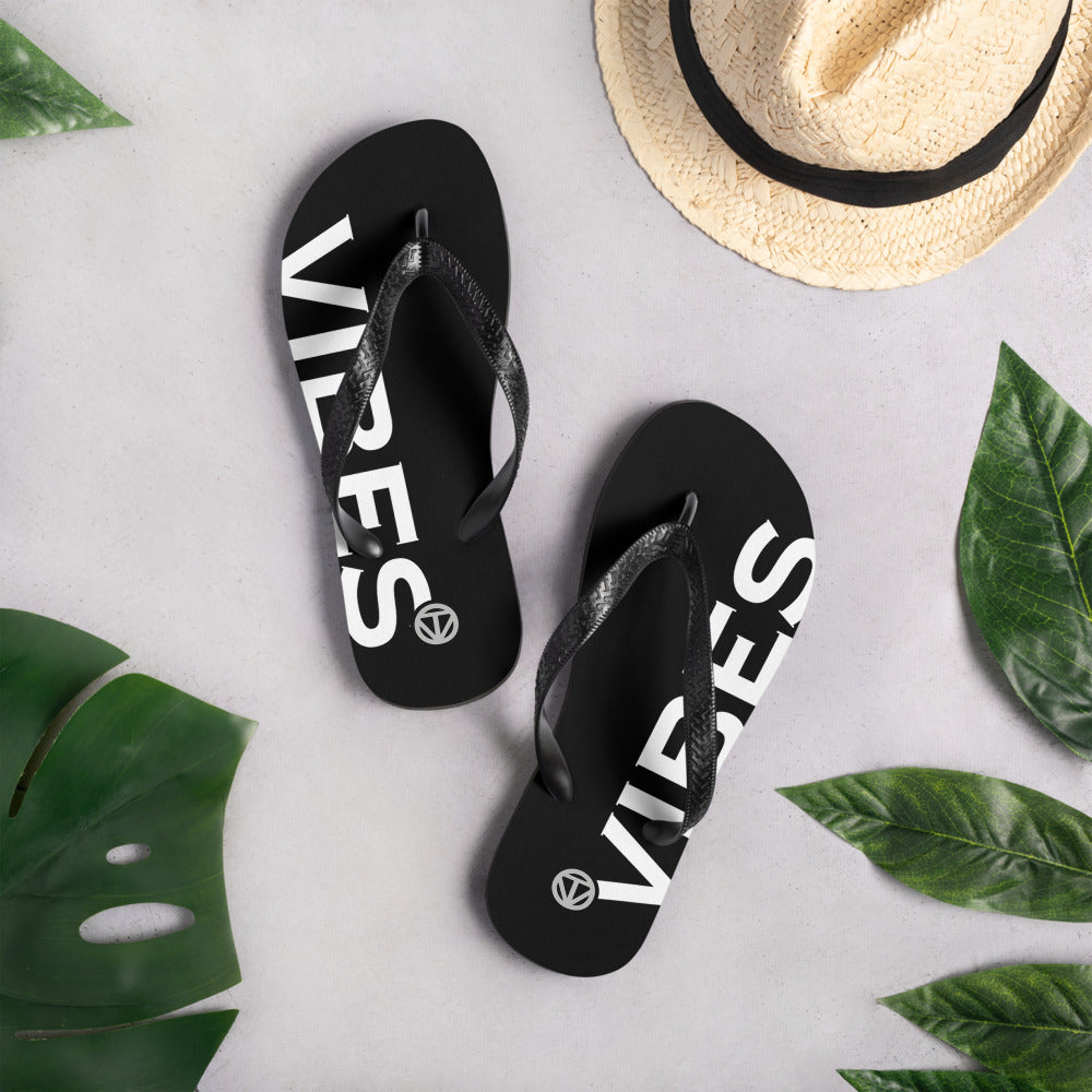 TIME OF VIBES - Flip-Flops VIBES (Black/White) - €25.00