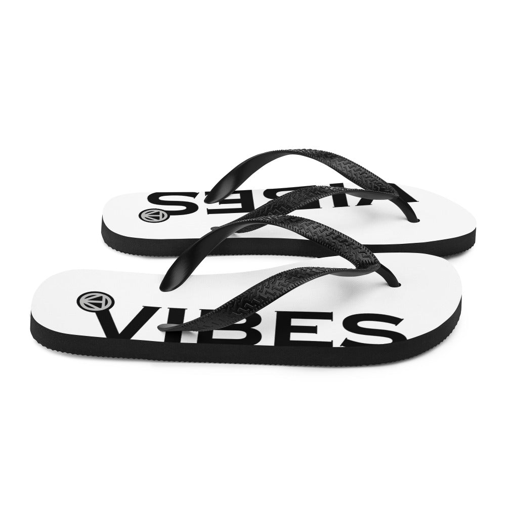 TIME OF VIBES - Flip-Flops VIBES (White/Black) - €25.00