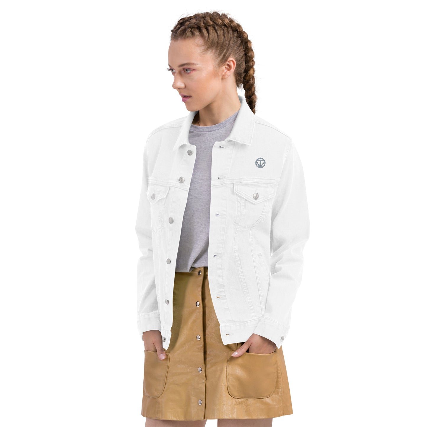 TIME OF VIBES - Denim Jacket WINGS (White) - €119.00