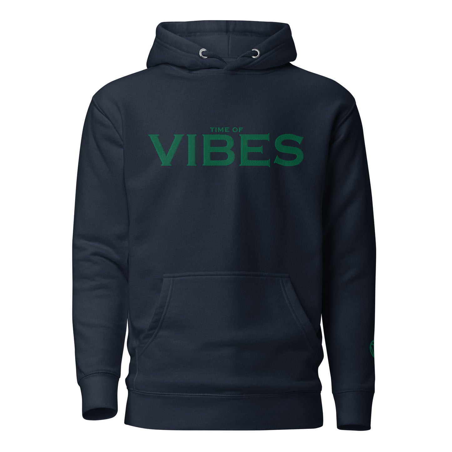 TIME OF VIBES - Classic Hoodie VIBES (Navy/Green) - €69.00