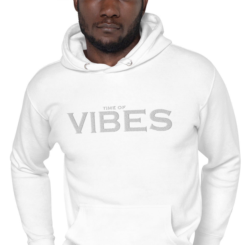 TIME OF VIBES - Classic Hoodie VIBES (White/White) - €69.00