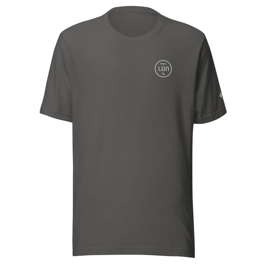 HOTEL LÜN Unisex-T-Shirt Bestickt (Grau) - Time Of Vibes